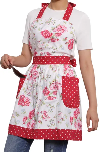 Vista 10 de Neoviva Delantales de Cocina para Mujer con Bolsillos, Delantales de Cocina para Mujer, Delantal Vintage para Hornear y Jardinería, Regalos