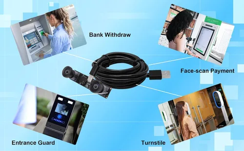 Vista 9 de ELP Cámara USB de doble lente de 4 MP, gran angular, 1080P 60 fps, Lightburn, mini UVC USB2.0 grabador láser módulo de cámara para computadora