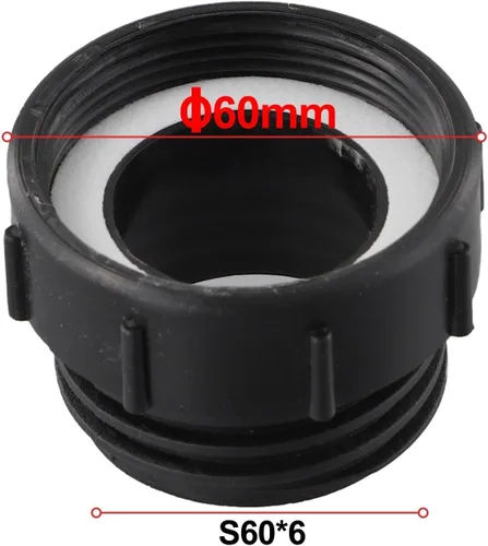Vista 3 de Adaptador de rosca bidireccional para tanque de PP IBC de alta resistencia Ajuste Válvula Schutz Conector de drenaje de rosca gruesa fina con rosca