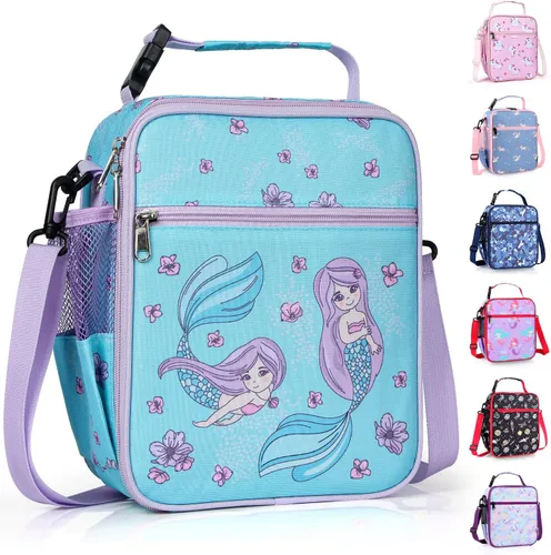 Vista 12 de Bolsa de almuerzo aislada para niños, bolsas de picnic térmicas con correa ajustable para adultos, niños, mujeres, hombres, niños y niñas