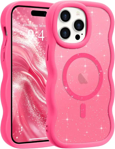 Vista 73 de Pepmune - Funda para iPhone 12 Pro Max con marco ondulado y estructura rígida, color mate claro, cubierta trasera unisex, compatible con Magsafe