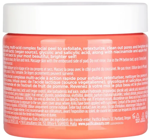 Vista 18 de Pacifica Beauty, Glow Baby - Almohadillas exfoliantes para bebés, 10% AHA y BHA, 60 unidades, ilumina y exfolia, para todo tipo de piel, sin