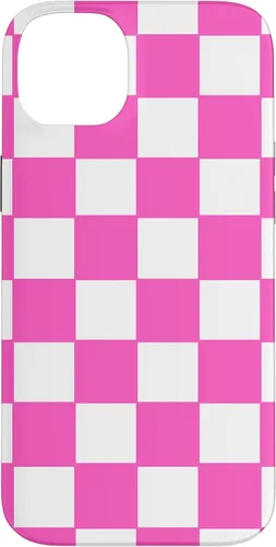 Vista 14 de Funda de tablero de ajedrez clásica a cuadros rosa y blanco para iPhone 16