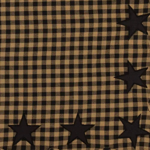 Vista 2 de VHC Brands, Black Star - Juego de 6 manteles individuales de algodón, 12x18, color negro