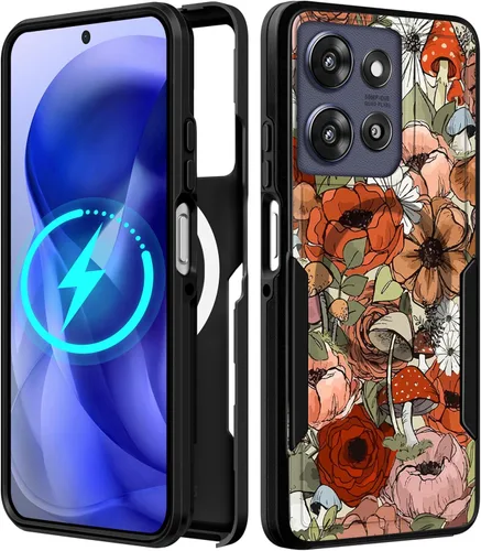 Vista 96 de Funda para Moto G 5G 2024 – Compatible con MagSafe para mujeres y niñas, bonita funda protectora magnética para teléfono, diseño femenino Kawaii