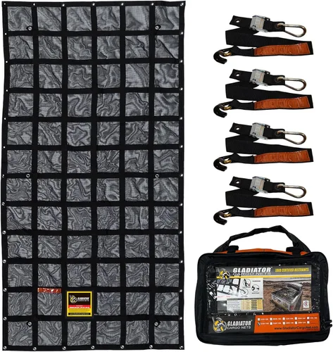 Vista 12 de Gladiator Cargo Nets - Red de carga resistente - ATV/Quad/Plane/RV (GAT-100) 2.5' x 3