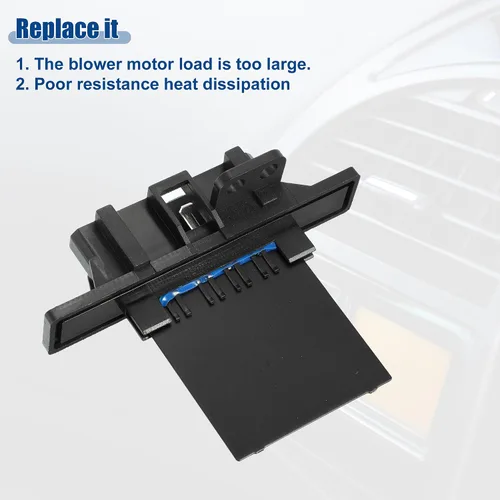 Vista 4 de ACROPIX Calentador de resistencia de motor de ventilador HVAC para Nissan Sentra 2000-2006 N.° 20291/271504Z000/271506Z500 – Paquete de 1 negro