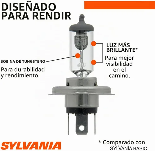 Vista 5 de Bombilla de faros halógenos XtraVision SYLVANIA 9003 (también compatible con H4), (paquete de 2), 9003