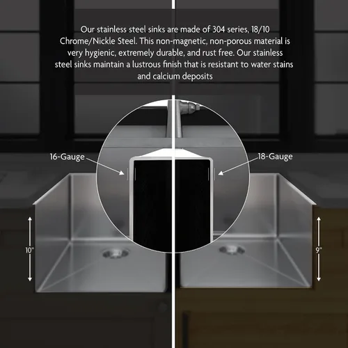 Vista 6 de MSI Fregadero y colador de barra de cocina de acero inoxidable calibre 18 de 14 pulgadas