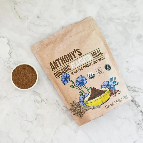 Vista 6 de Anthony's Harina de linaza orgánica, 2.5 libras, sin gluten, polvo molido ultrafino, molido en frío, apto para dieta keto