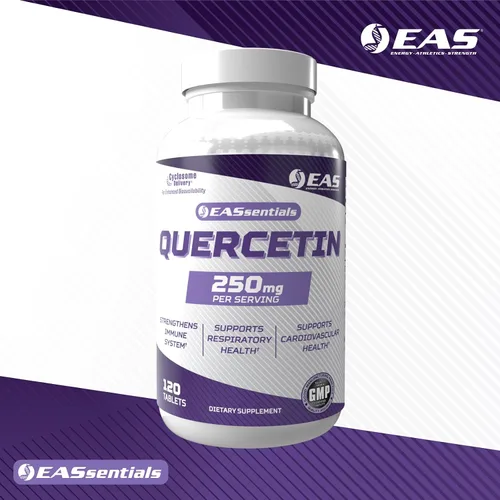 Vista 7 de EAS Quercetina 250mg Salud cardíaca y respiratoria Apoya la respuesta inmune Sin gluten, sin OGM Mejor absorción con entrega de ciclosoma