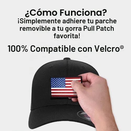 Vista 3 de Pull Patch XL/XXL Curved Bill Premium Flexfit Baseball Tactical Cap Negro