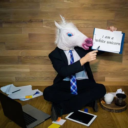 Vista 5 de Halford Unicorn Mask, Horse Mask, Funny Latex Cute Animal Full Head Mask Novelty Cosplay Party Props for Adults