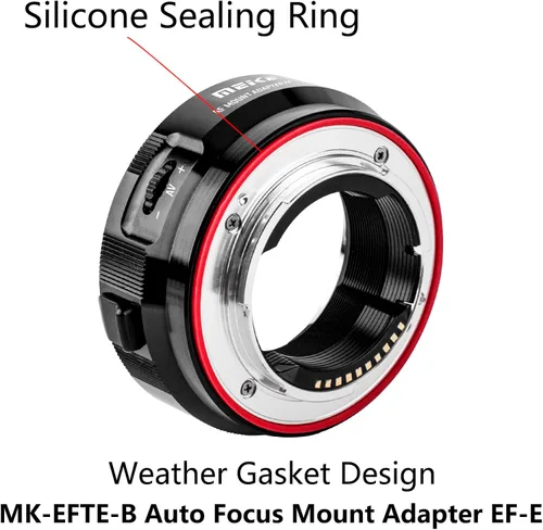 Vista 4 de Meike Adaptador de montaje de enfoque automático para cámaras Canon EF Lens a Sony E Mount MK-EFTE-B, compatible con modos PDAF y CDAF