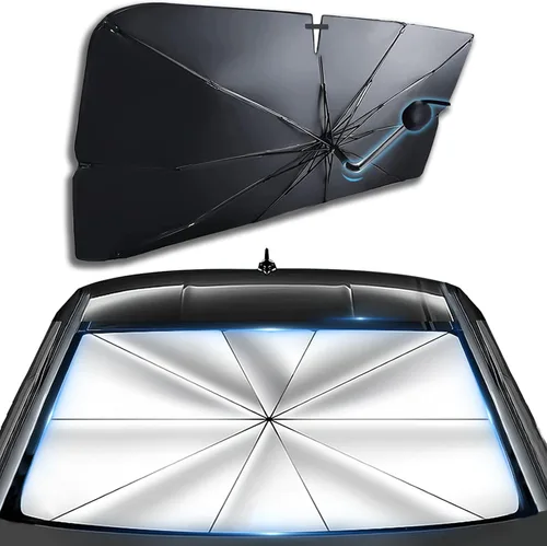 Vista 16 de Ajuste personalizado para parabrisas de Ford, sombrilla con bloqueo UV y mango flexible de rotación de 360° (para Ford F-150)