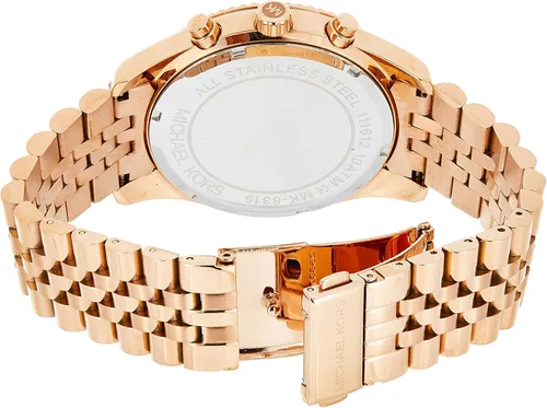 Vista 2 de Michael Kors Reloj para mujer con cronógrafo Lexington de acero inoxidable rosa dorado MK8319