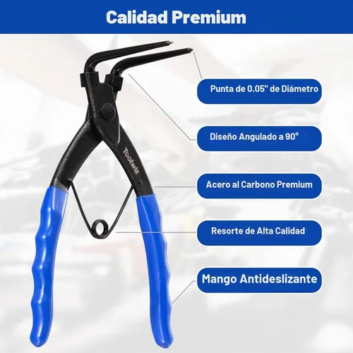 Vista 4 de Toolwiz Alicates de anillo de presión resistentes, alicates de anillo de Azul