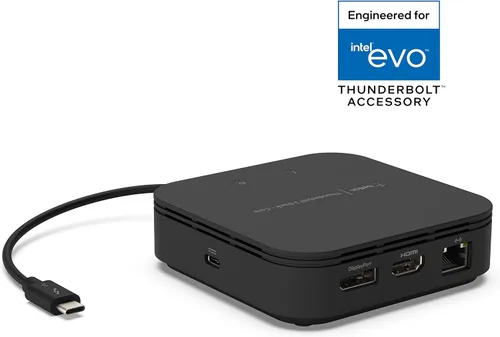 Vista 6 de Belkin Thunderbolt 3 Dock Core con cable Thunderbolt 3 - Hub USB C - Estación de acoplamiento 7 en 1 para Mac y Windows, carga ascendente de 60 W