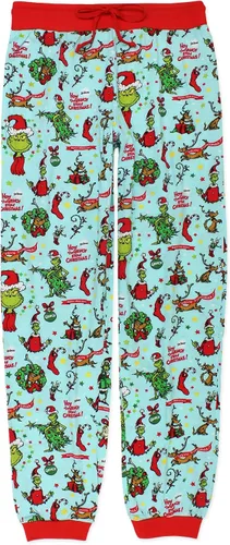 Vista 2 de Dr. Seuss The Grinch - Pantalones de pijama de Papá Noel con bolsillos para hombre