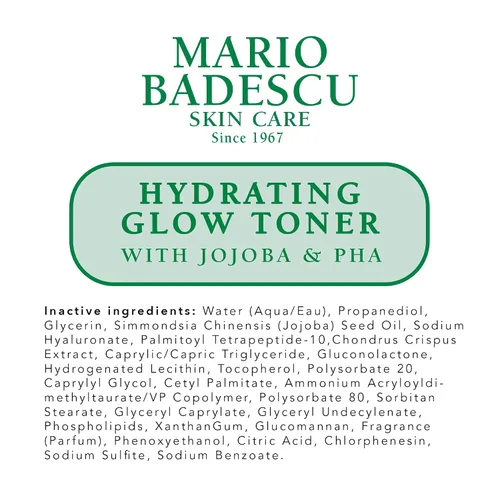 Vista 8 de Mario Badescu Tónico hidratante brillante con jojoba y PHA - Ilumina, rejuvenece y nutre para una piel luminosa - Fórmula de tóner facial y suero