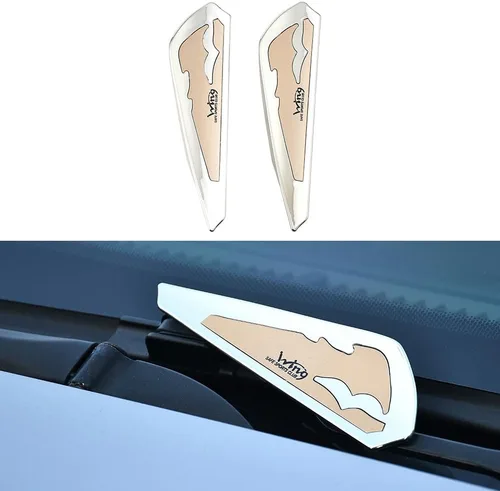 Vista 15 de JSCARLIFE 1 par de limpiaparabrisas de coche con soporte para parabrisas, limpiaparabrisas con alerón (Negro/2)