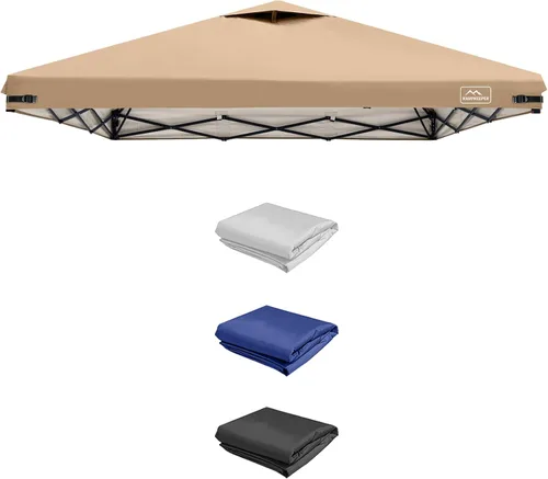 Vista 9 de KAMPKEEPER Cubierta de Repuesto Superior para Carpa Toldo Emergente con Ventilación de Aire y Correa Elástica Ajustable, Poliéster Resistente a Azul