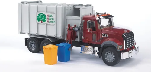 Vista 2 de Bruder 02811 Mack Granite Camión de Basura de Carga Lateral