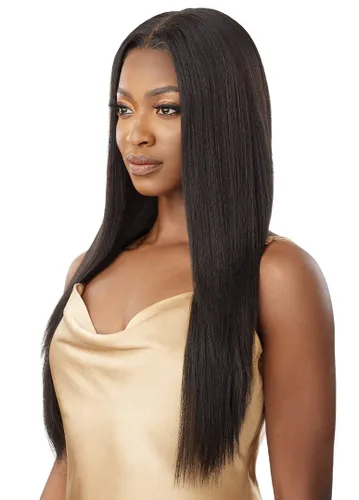 Vista 3 de Outre - Peluca con cierre de encaje 5x5 - Mezcla de cabello humano - Yaki Straight 26" (2)