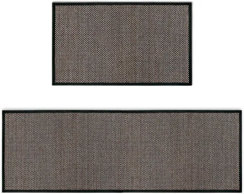 Vista 18 de Artoid Mode Juego de 2 alfombras y tapetes de cocina lavables, de goma antideslizante, absorbentes, para el frente del fregadero, 17 x 29 y 17 x 47