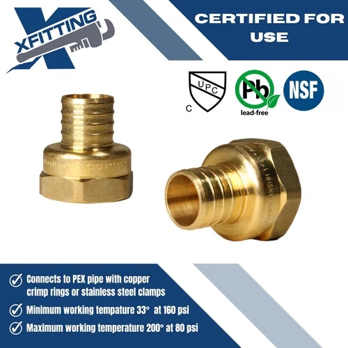 Vista 3 de XFITTING 1 pulgada Pex x 1 pulgada Adaptador Femenino NPT, 23-4-3=2X, 2 Piezas
