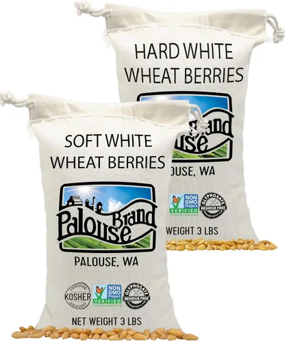 Vista 9 de Palouse Brand Granos de Trigo Blanco Suave Certificados Sin Residuos de Glifosato 1 LB Cultivado por Familias en el Estado de Washington 100%
