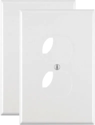 Vista 5 de Leviton 86103 - Placa de pared dúplex de 1 banda, de gran tamaño, termoestable, montaje para dispositivo, marfil