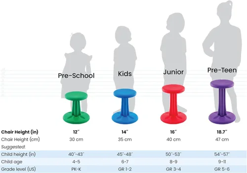 Vista 8 de Silla bamboleante para niños y adolescentes, para una experiencia activa donde los niños ya no tendrán que sentarse fijamente, "el mejor asiento