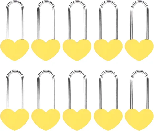Vista 54 de Candado de amor VeYocilk de 3.5" 50mm en forma de corazón, candado de corazón negro para deseos de amor, ideal para bodas, San Valentín