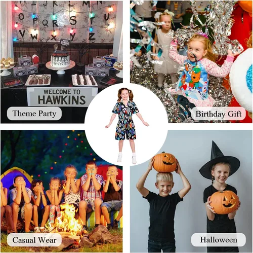 Vista 7 de ZIVANTO Disfraz de cosplay de Once para niñas de Halloween de 5 a 11 años