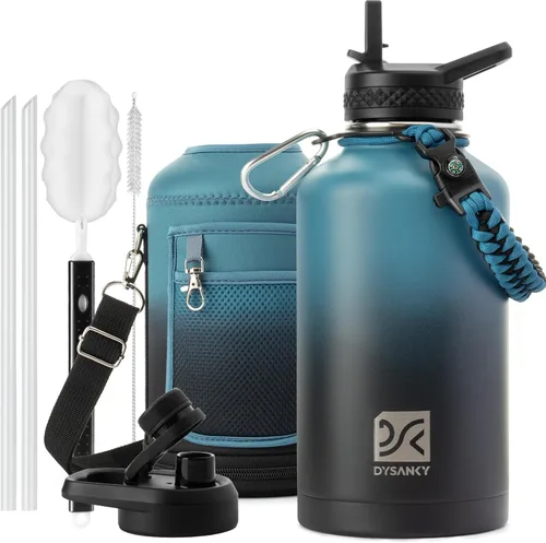 Vista 25 de DYSANKY Botella de agua aislada de 32 onzas, metal al vacío de acero inoxidable grueso, jarra de agua deportiva portátil para gimnasio y senderismo