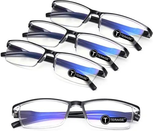 Vista 10 de TERAISE Gafas de Lectura Anti-luz Azul de Moda para Hombres y Mujeres Lector de Computadora