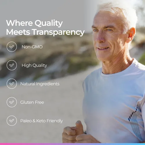 Vista 6 de Livingood Daily Colágeno + apoyo articular, péptidos de colágeno múltiple alimentado con pasto I III V X con ácido hialurónico, suplemento de apoyo
