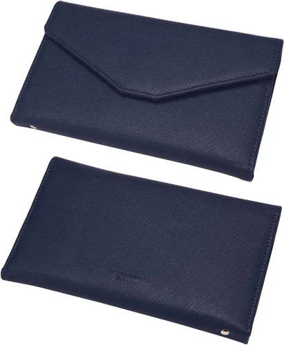 Vista 73 de Zoppen - Billetera de viaje con bloqueo RFID multiusos (Ver.4) Portatarjetas de pasaporte y vacunas, organizador de documentos de tres pliegues