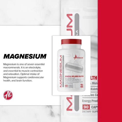 Vista 4 de Metabolic Nutrition Magnesio, 650 mg por porción, sin OMG, vegano, sin gluten, 90 cápsulas