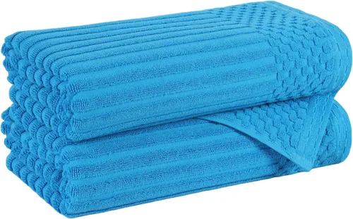 Vista 63 de Superior Juego de 6 toallas de algodón sólido y acanalado, toallas de cara de 13 x 13 pulgadas, toallas de mano de 16 x 28 pulgadas, toallas de baño