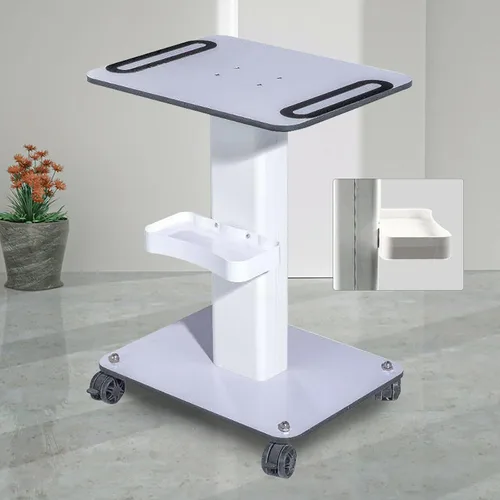 Vista 3 de Soporte para carrito de salón de belleza, carrito rodante, equipo de almacenamiento, soporte organizador de máquina para máquinas de belleza, carga