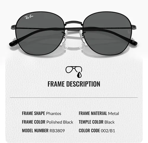 Vista 3 de Ray-Ban RB3809 Phantos Shape Gafas de sol con kit oficial de gafas