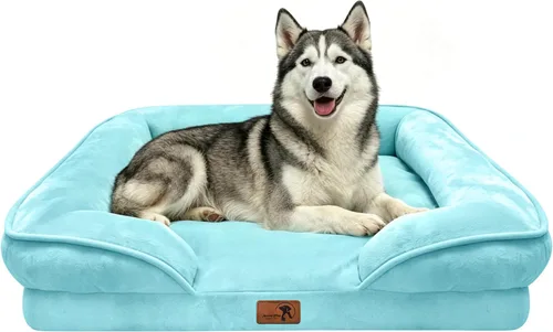 Vista 9 de Spotted Play Cama ortopédica para perros con lados, sofá cama para perros pequeños, sofá cama de espuma de apoyo para mascotas con funda extraíble