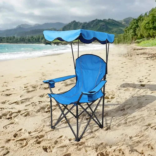 Vista 2 de ALPHA CAMP Sillas de camping con toldo resistente con sombrilla ajustable Heavy duty 400 LBS, Steel Frame, Sturdy, Ergonomic,600D Oxford fabric