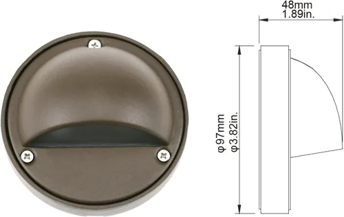 Vista 5 de Lumina Lighting® Luces LED de 2 W para terraza (paquete de 2) Luces de bajo voltaje para cubierta de paisaje impermeables – 12 V 3000 K