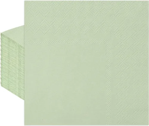 Vista 16 de 50 servilletas de cóctel de 3 capas de color azul bebé, servilletas de postre, servilletas de papel desechables para bodas, fiestas de cumpleaños