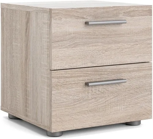 Vista 2 de Juego contemporáneo de 2 piezas para dormitorio con 2 cajones fácil de montar en trufa
