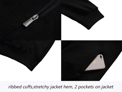 Vista 4 de YSENTO - Chándal para hombre, 2 piezas, chaqueta y pantalones, cremallera completa