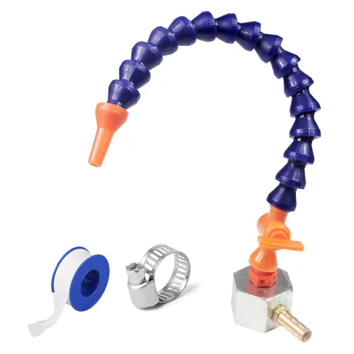 Vista 8 de Uenede Base magnética con conector de púas + boquilla plana de 1/4 pulgadas PT tubo de refrigerante de plástico con interruptor, manguera